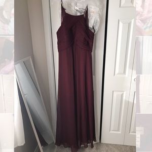 bill levkoff formal dress- color is wine. size 10.
